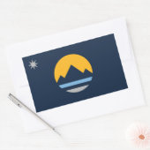 Sticker Rectangulaire Le nouveau drapeau de Reno, Nevada (Enveloppe)