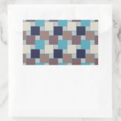 Sticker Rectangulaire Le paon sur la plage (Sac)