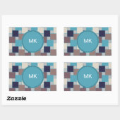 Sticker Rectangulaire Le paon sur la plage (Feuille)
