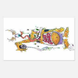 Sticker Rectangulaire Le papa d'entrave présente la broyeur 9000 de