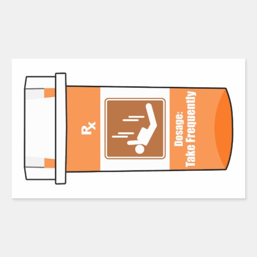 Sticker Rectangulaire Le parachutisme est ma drogue (Devant)