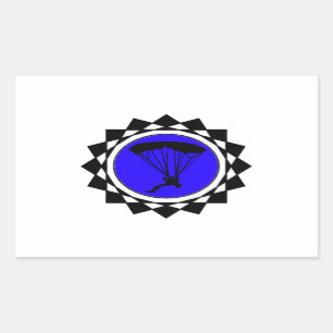 STICKER RECTANGULAIRE LE PARACHUTISTE BLUEZZZZZZZZZZZZ