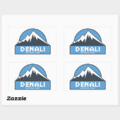 Sticker Rectangulaire Le Parc national de Denali (Feuille)