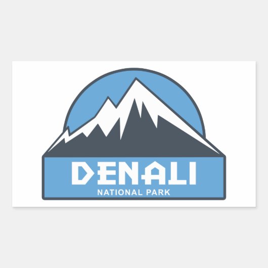 Sticker Rectangulaire Le Parc national de Denali (Devant)
