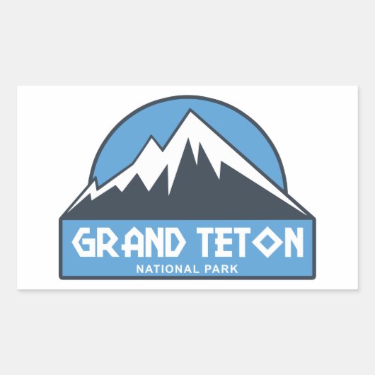 Sticker Rectangulaire Le Parc national de Grand Teton (Devant)