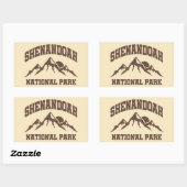Sticker Rectangulaire Le Parc national de Shenandoah (Feuille)