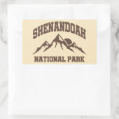 Sticker Rectangulaire Le Parc national de Shenandoah (Sac)