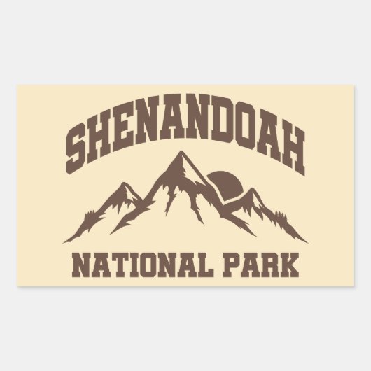 Sticker Rectangulaire Le Parc national de Shenandoah (Devant)