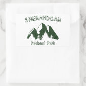Sticker Rectangulaire Le Parc national de Shenandoah (Sac)