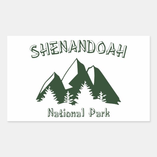 Sticker Rectangulaire Le Parc national de Shenandoah (Devant)