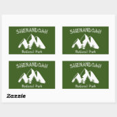 Sticker Rectangulaire Le Parc national de Shenandoah (Feuille)