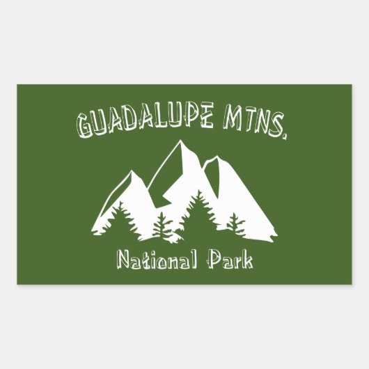 Sticker Rectangulaire Le Parc national des Monts Guadalupe (Devant)