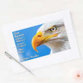 Sticker Rectangulaire Le pays des Libres, foyer des Courageux (Enveloppe)