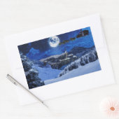 Sticker Rectangulaire Le Père Noël et le pôle Nord (Enveloppe)