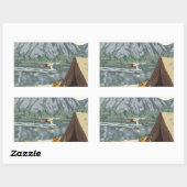 Sticker Rectangulaire Le peuple Bush d'Alaska (Feuille)