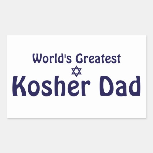 Sticker Rectangulaire Le plus grand papa Kosher du monde (Devant)