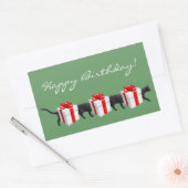 Sticker Rectangulaire Le plus long chat du monde (Enveloppe)