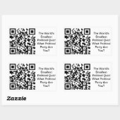 Sticker Rectangulaire Le plus petit quiz politique du monde (Feuille)