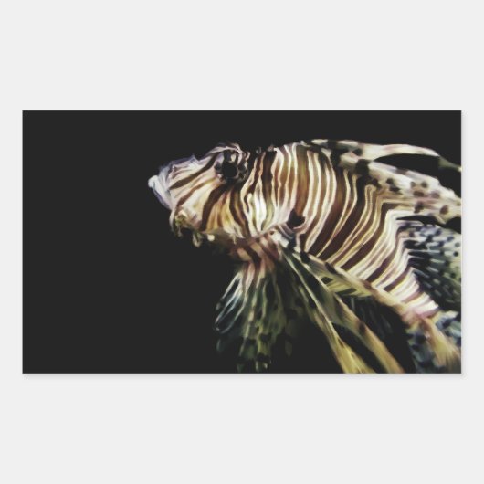 Sticker Rectangulaire Le poisson-Lion (Devant)