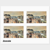 Sticker Rectangulaire Le Pont Neuf par Claude Monet (Feuille)