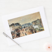 Sticker Rectangulaire Le Pont Neuf par Claude Monet (Enveloppe)