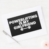 Sticker Rectangulaire Le Powerlifting Est Ma Petite Amie Barbell Motivat (Enveloppe)