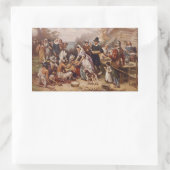 Sticker Rectangulaire Le premier Thanksgiving 1621 | c.1932 (Sac)