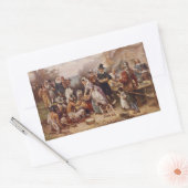 Sticker Rectangulaire Le premier Thanksgiving 1621 | c.1932 (Enveloppe)