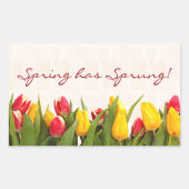 Sticker Rectangulaire Le printemps a Sprung Tulipes peintes (Devant)