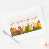 Sticker Rectangulaire Le printemps a Sprung Tulipes peintes (Enveloppe)