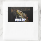Sticker Rectangulaire Le Quoi ! ? Iguana (Sac)