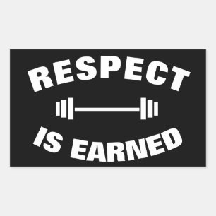 Sticker Rectangulaire Le respect motivationnel du cool est gagné