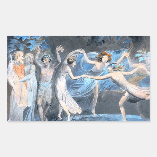 Sticker Rectangulaire Le rêve de la nuit d'été, William Blake (Devant)
