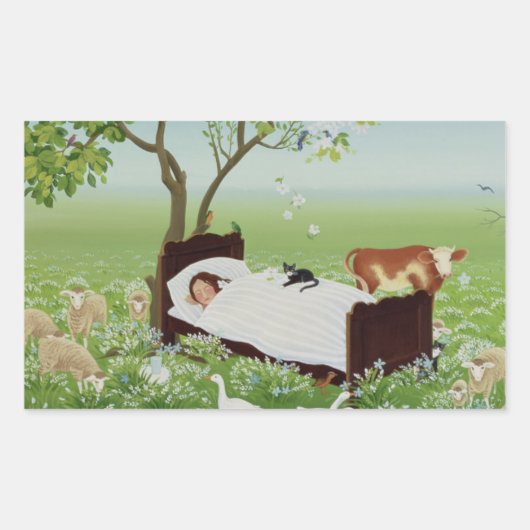 Sticker Rectangulaire Le rêve de Lena (Devant)