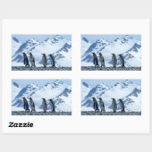 Sticker Rectangulaire Le roi Penguins de Géorgie du Sud (Feuille)
