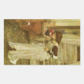 Sticker Rectangulaire Le Sanctuaire de John William Waterhouse (Devant)