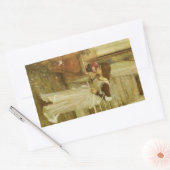 Sticker Rectangulaire Le Sanctuaire de John William Waterhouse (Enveloppe)