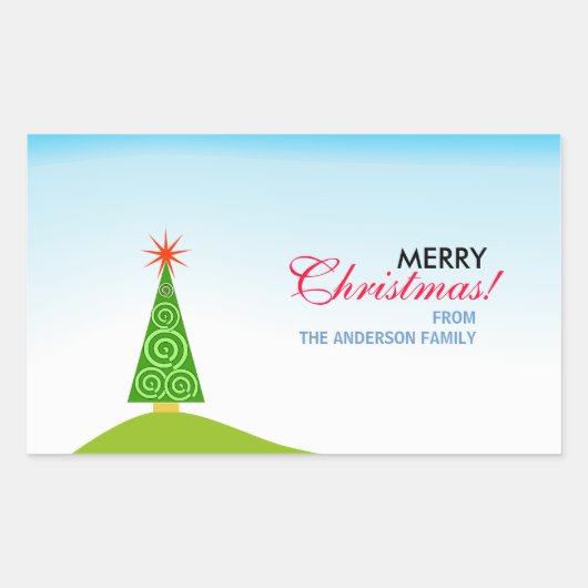 Sticker Rectangulaire Le Sapin (Devant)
