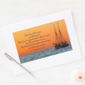 Sticker Rectangulaire Le Seigneur Vous Bénit, Numéros 6:24-26, Bateau en (Enveloppe)