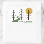 Sticker Rectangulaire Le sentier du parc national Great Basin (Sac)