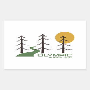 Sticker Rectangulaire Le sentier du parc national olympique