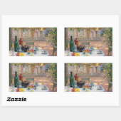 Sticker Rectangulaire Le Sidaner : Table sous Feuilles au soleil (Feuille)
