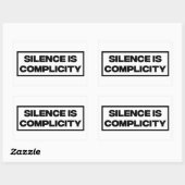 Sticker Rectangulaire Le silence est une complexité (Feuille)