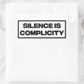 Sticker Rectangulaire Le silence est une complexité (Sac)