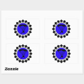 STICKER RECTANGULAIRE LE SKYDIVER BLUEZZZZZZZZZZ (Feuille)