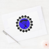 STICKER RECTANGULAIRE LE SKYDIVER BLUEZZZZZZZZZZ (Enveloppe)