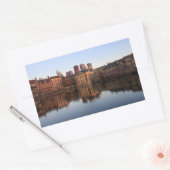 Sticker Rectangulaire Le skyline de La Haye dans la Pays-Bas (Enveloppe)