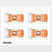 Sticker Rectangulaire Le snowshoeing est ma drogue (Feuille)