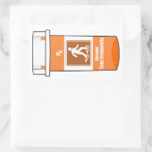Sticker Rectangulaire Le snowshoeing est ma drogue (Sac)