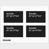 Sticker Rectangulaire Le suicide n'est pas une option (Feuille)